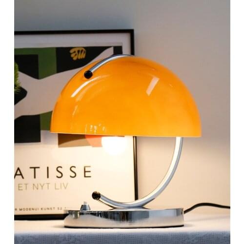 Retro Vintage Table Lamp Bedside Decor Lamp Eggtart Mooli Home Nightstands Lamp Office Desks Mushroom Lamps Light For Bedroom