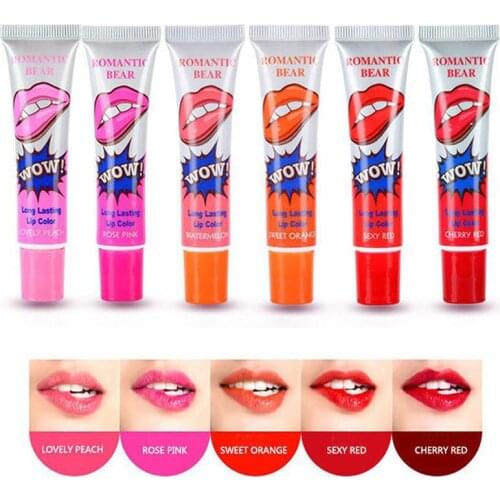 1Pcs Romantic Long Lasting Lip Gloss Peel Off Lipstick Waterproof Lip Tint Makeup Lipgloss Cosmetics