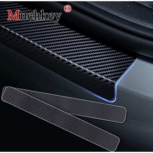 Door Threshold Plate Door Sill Scuff Plate For Lexus GX400 HS250h IS300 LC500h LX570 Car Door Sills 4D Carbon Fiber Sticker 4Pcs