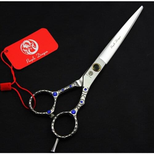 Purple Dragon 7 inch Hairdressing Scissors made of SUS440C Titanium Salon Pet Cutting Scissors Hair Clippers for Dogs