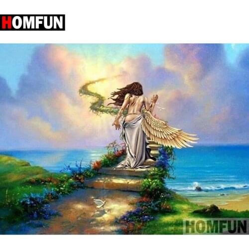 HOMFUN Full Square/Round Drill 5D DIY Diamond Painting "Scenery figure" Embroidery Cross Stitch 5D Home A08002