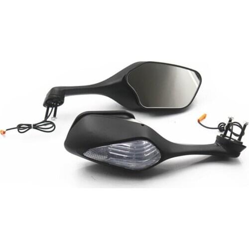 Motorcycle Accessories LED Integrated Turn Signal Rearview Side Mirrors Clear Lens For Honda CBR1000RR 2008-2011