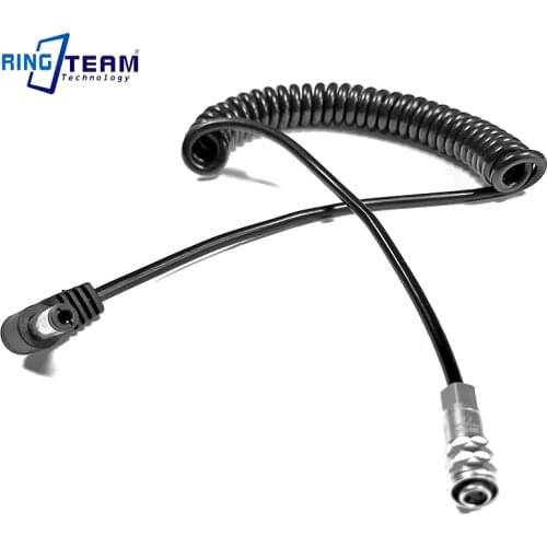 DC 5.5X2.5mm Coiled Spiral Power Cable to Weipu FS6 for BMPCC 4K BMPCC6K Blackmagic Pocket Cinema Camera 4k 6K