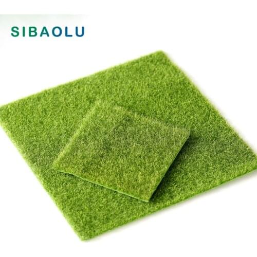 Artificial Green Grass 30cm Square Shape Simulation Plant Model home miniature fairy garden decoration accessories toys