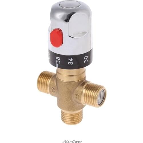 Brass Luxury Thermostatic Mixing Valve Temperature Control Valve for solar water heater valve parts Thermostatic Mixers