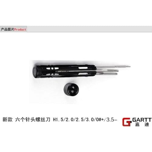 Freeshipping GARTT Tool Multifunctional HEX Driver 6 in 1 H1.5/2.0/2.5/3.0 /0#+/1# - For RC Helicopter Airplane Big Sale
