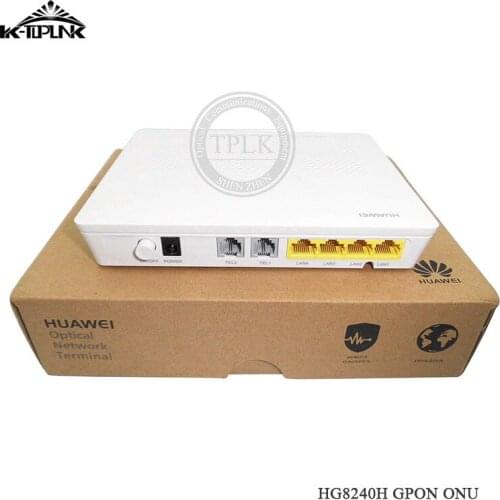 Hua Wei Modem HG8240H GPON ONU ONT 4GE/4FE/1GE+3FE+2TEL Fiber Optic Network Terminal English Setup Firmware SIP FTTH