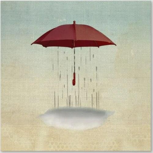 Wall Art Home Decoration Hd Cloud Print Modular Umbrella Picture Squar Posters Canvas Painting For Kids Room Artwork Framework