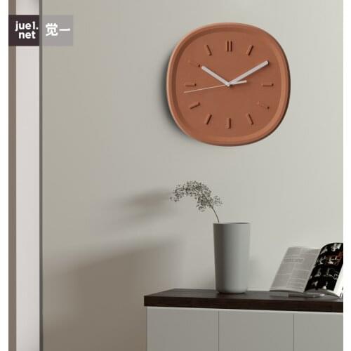 One Living Room Home Simple Wall Clock Nordic Second Sweeping Wall Clock Mute Creative and Slightly Luxury Wind Cement Clock