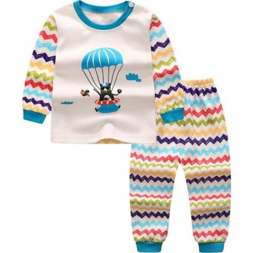 Bobora Pajamas For Boys Pjs For Boy Cotton Pajama 2-Piece Children Pants Set