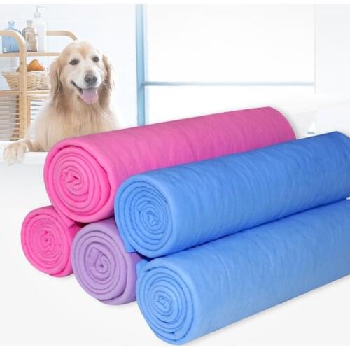 Great for Dogs & Cats Durable for Indoor Outdoor Pet Larger Towel Super Absorbent PVA Quick Dry Chamois Pet Dog Bath Towel