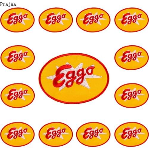 Prajna 10 PCS Wholesale Letter Patch Applique Eggo Letter Embroidered Patches On Clothes Iron On Patches For Clothing Stickers