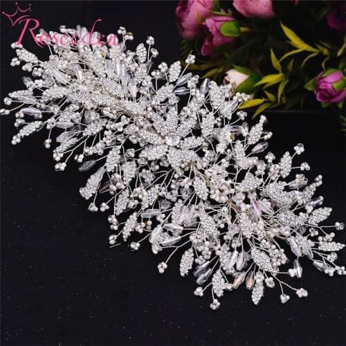 Luxurious Rhinestone Bridal Headband Bridal Hairband Wedding Hair Accessories Brides Headband Hair Vine RE4260