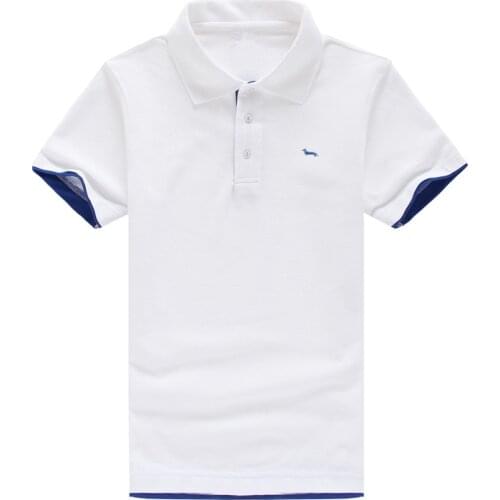 New Summer Men Polo Shirt 100%cotton Short Sleeve Casual Fashion Breathable Soft Embroidery Harmont Patchwork Blaine shirts