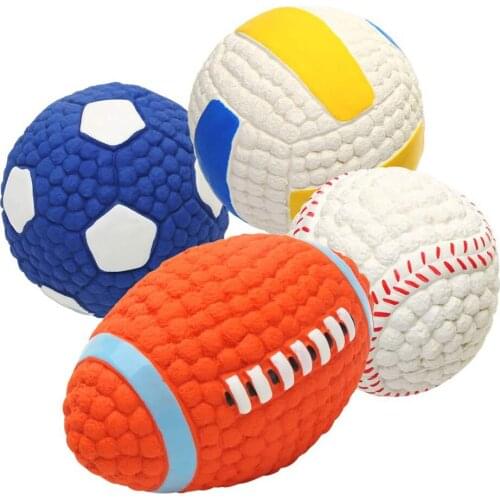 Squeaky Dog Chew Toy IQ Training Treat Ball Rubber Chewer Cleaning Teeth Interactive Squeak Pet Puzzle Toys for Small Medium Dog