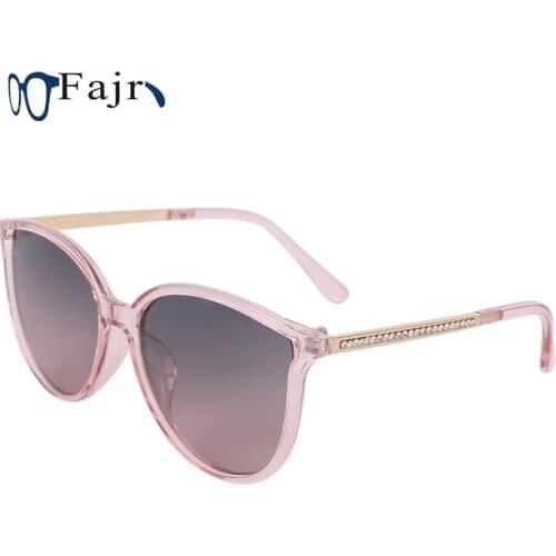 Sun Glasses Women Luxury Sunglasses Polarized Female Cat Eye Eyewear Vintage Lenses Rhinestone Driving Car Pink Eyeglasses 2021