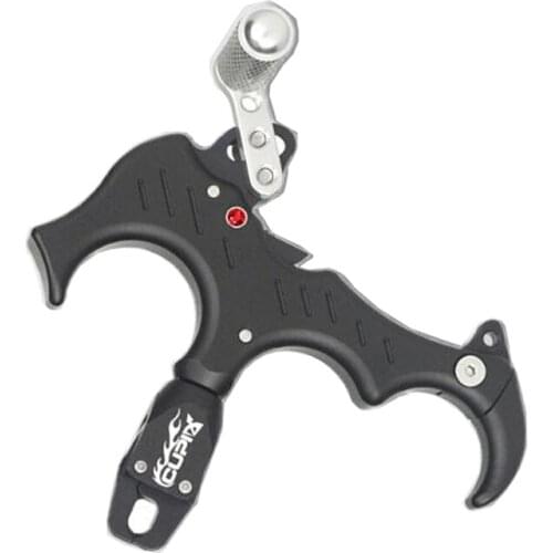 360 Degree Rotating Jaw Compound Bow Finger Release 3/4 Switch Aluminum Alloy Thumb Release Aid Caliper LH/RH Adjust