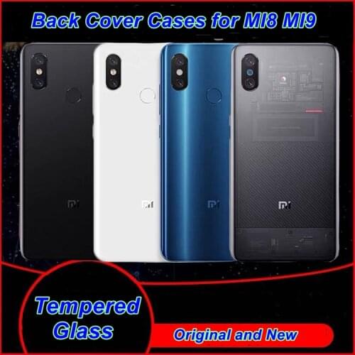 ZUIDID Case Original Glass Battery Rear Case For Xiaomi 8 9 MI8 M8 9 Back Battery Cover Phone Battery Backshell Back Cover Cases