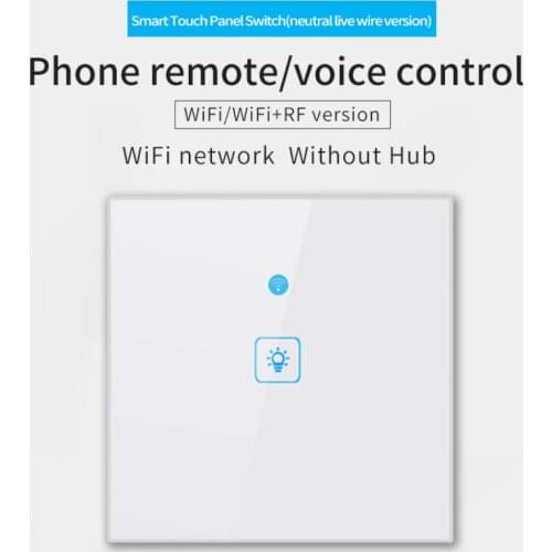 1/2/3 Gang EU WiFi Smart Wall Touch Light Switch Glass Panel eWeLink APP RF Function Voice Control Work With Alexa Google Home