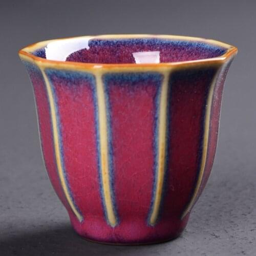 Vintage classical Tea Cup Purple Red Green Kiln change glaze teacup handmade master single ceramic cup new collection gift
