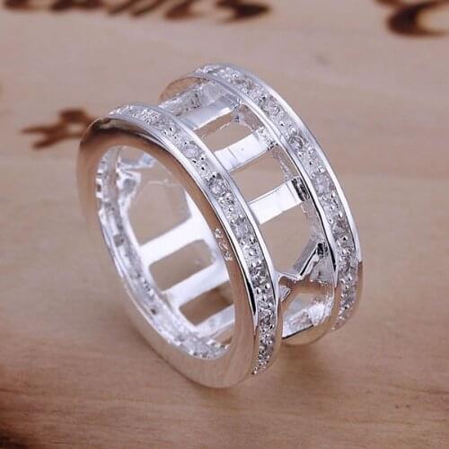 Hot Selling Size 6 7 8 9 silver plated Ring for women silver color jewellery fashion jewelry Rome Ring/abuaitba KN-R002