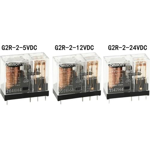 10PCS/lot Power relays G2R-2-5VDC G2R-2-12VDC G2R-2-24VDC Two open two closed 5A 8PIN