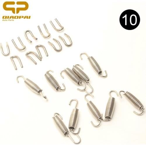 10pc Refit Motorcycle Exhaust Spring U Hook Telescopic Fixed Lengthened Scooter Escape Adapter 51MM 61MM Pipe For SC MIVV AR GP