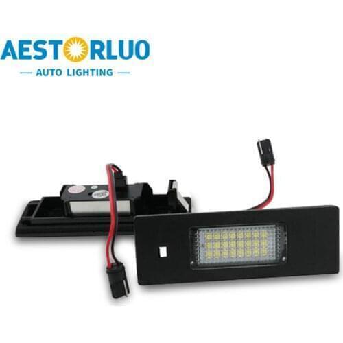 2pcs Error Free Factory Supply 12V LED License Plate Light Lamp For Fiat Multipla Marea Benzina Marea Diesel White