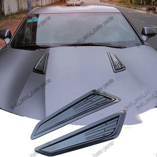 Black Air Flow Vent Hood Vent Scoop 2pcs/set Fit for 2016 2017 2018 CHEVY CAMARO