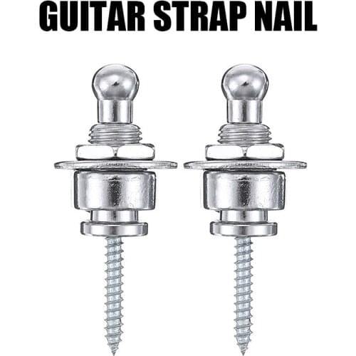 2pcs Schaller Electric Acoustic Guitar Bass Strap Locks Buckle Copper Chrome Plated Guitars Strap Nail Lock Parts