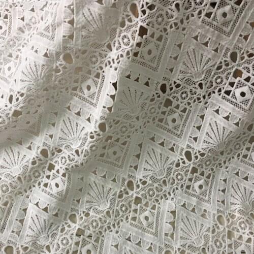 2yards Newest African Lace Fabric 2018 High Quality Water Soluble Embroidery Lace Fabric Nigerian Cord Lace Guipure Lace Fabrics