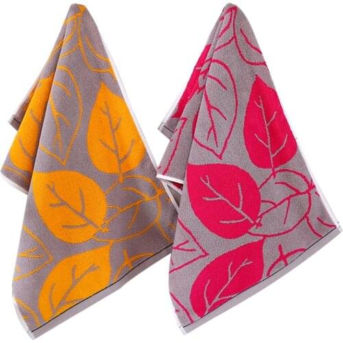 Face Bathing Towel Leaf Print Household Water Absorbent Quick Drying Bath Towel Home Washcloth