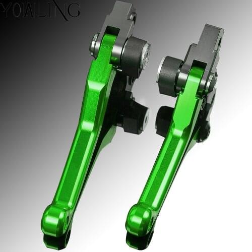 CNC For Kawasaki KLX450R KLX125 KLX250 KLX 125 250 450R 2008-2016 Motorbike Brakes Pivot Foldable Brake Clutch Levers LOGO KLX