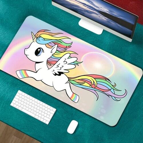 Mouse Pad Rainbow unicorn Gaming Mousepad Mat Gamer Mouse Pad Keyboard Desk Mat Table Carpet Mouse pad For Computer Laptop Pad