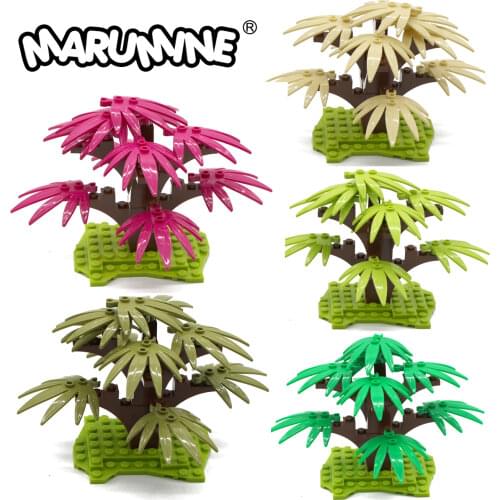 Marumine 21PCS Building Bricks Tree Sets Enlighten Blocks Natural & Technic City Building Compatible Plastic Toys For Kids Gift