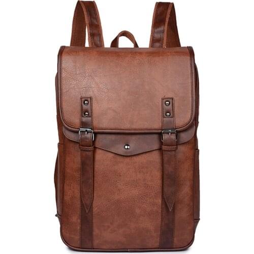Multifunction Solid Leather Backpack Men Business Computer Back Pack Man Casual Fashion Travel Backpacks For Man Waterproof Bag