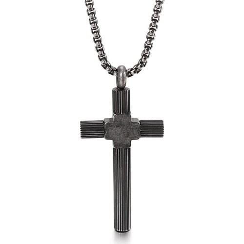 Fashion trend items mens stainless steel jewelry personality hip hop retro cross necklace pendant