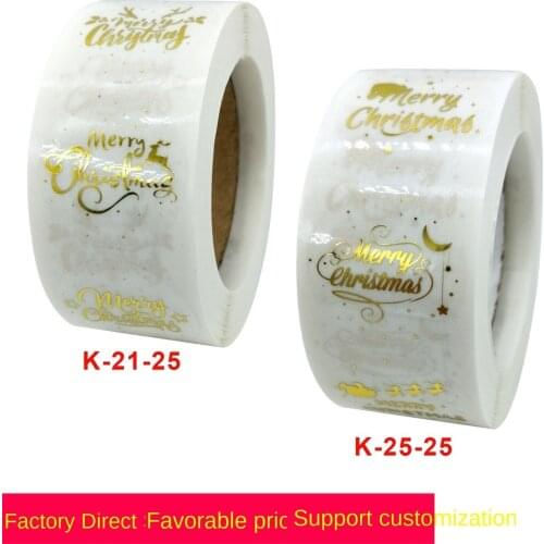 New rolled transparent dragon hot gold sticker Christmas Sticker gift sticker