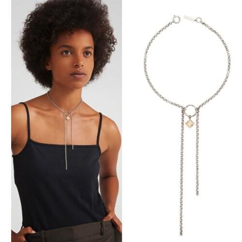 21 spring new chain metal romantic crystal pendant long necklace womens sweater chain