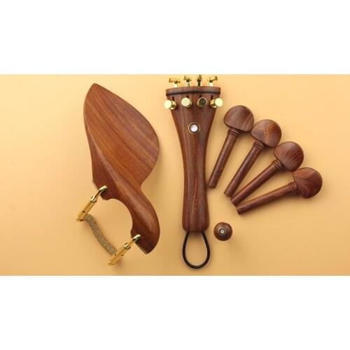 New high quality rose wood violin parts 4/4 full size, fixed Screw Fine tunersTail rope
