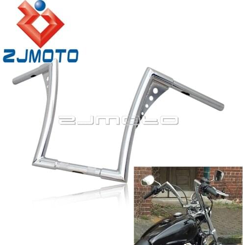 Custom Motorcycle 1" Handlebar Ape Hangers Bars Fat 1-1/4" 12" Rise Handlebars For Harley FLST FXST Sportster XL Bobber Chopper