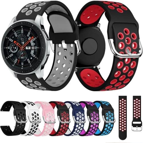 Silicone 22MM Watchbands For Samsung Galaxy Watch 3 45mm 46mm/Gear S3 Classic Bracelet replacement For Huawei GT/GT 2e Strap