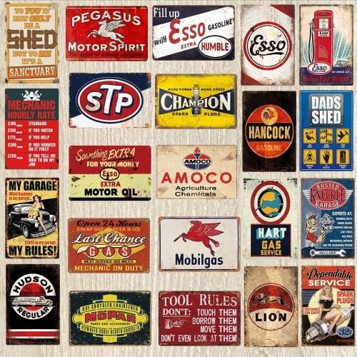 Retro Tin Metal Sign Vintage Plate Wall Pub Home Art Decor Car Iron Poster Cuadros XP-4A