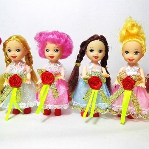 4Pcs/lot Cute Doll Toy Moveable Joint Body with Clothes Kelly Dolls Mixed-Style Gilrs Plastic Best Gift Figure for Barbie