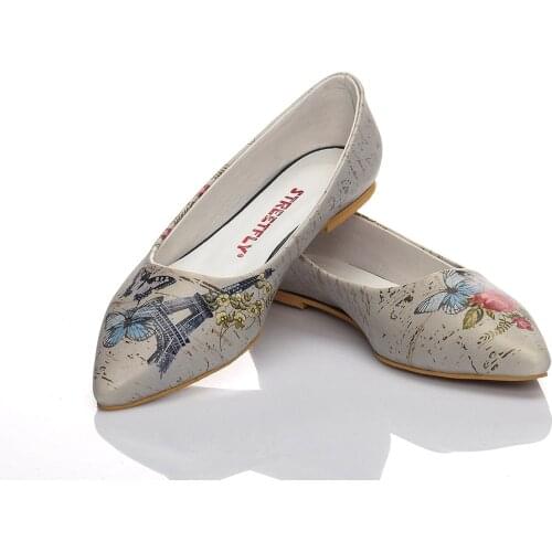 Streetfly 2021 new fashion summer colorful printed women ballet flats Non-slip sole orthopedic 35-42 size women ballet flats