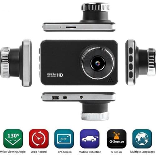 Ultra Thin SE020 Dashcam 3 inch Touch Screen FHD 1080P Car DVR Camera Recorder Real-time Three-axis Stereo Inspection