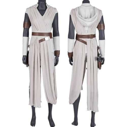 Star 9: The Rise of Skywalker Cosplay Costume Rey Jedi Uniform For Women Halloween Masquerade Outfit Full Sets With Accessories