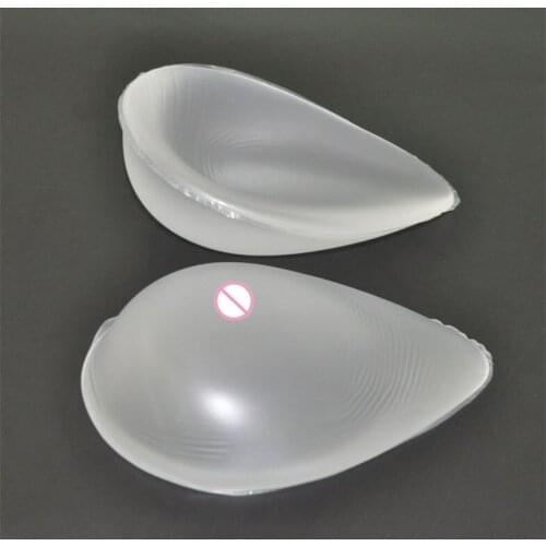 1pair 600g B cup Transparent Silicone Breast forms Mastectomy pad Artificial false breasts Boobs Tits faux seins vagina Bra pads