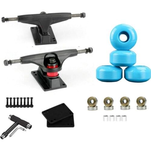 100A Skateboard Longboard 52X32mm Wheels with 5 Inch Skateboard Trucks and Skateboard Tools Skateboard Accessories