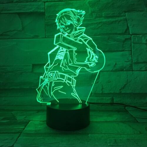 3D Lamp Cartoon Game LOL EzrealHot Figure Night Light Illusion Colorful lamparas Cool Boy Room Decor Kids Toys 613